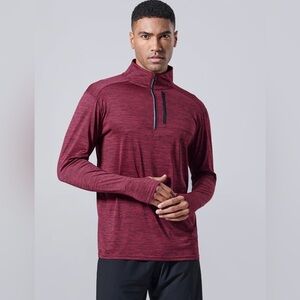 Liberty Men’s Quarter-Zip Pullover Lightweight Long Sleeve Athletic Jacket Sz L